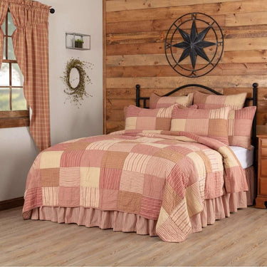 Sawyer Mill Red Luxury King Quilt 120Wx105L VHC Brands - The Fox Decor